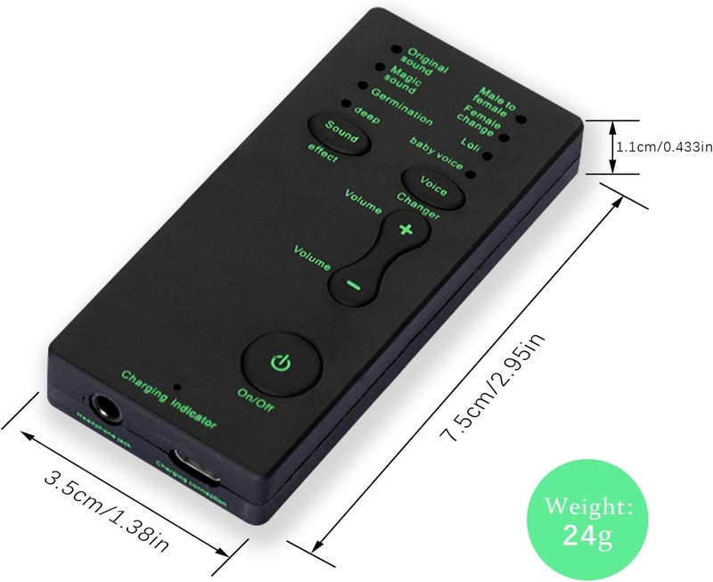 Flylin Portable Voice Changer, Handheld Microphone Voice Modulator Disguiser (M1) - Image 3